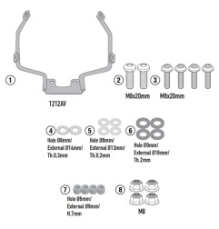 Kappa A1212AK Kit staffe per cupolino 1212AK su Honda GB 350S dal 2025