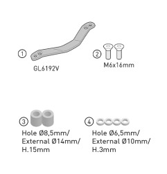 Kappa 5148KITK Kit Montaggio Piastra KRA5143 per BMW C400X dal 2025
