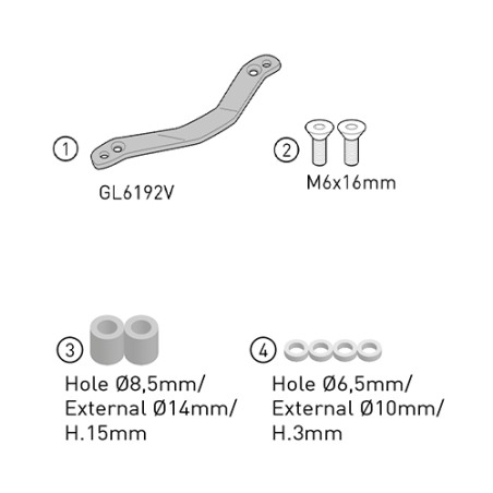 Kappa 5148KITK Kit Montaggio Piastra KRA5143 per BMW C400X dal 2025