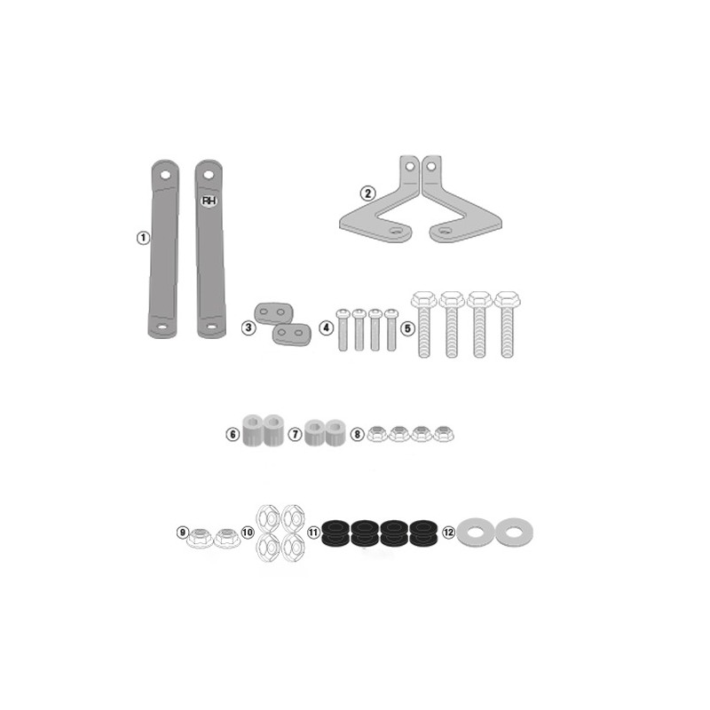 Kappa A6130AK Kit attacchi parabrezza 440AK 441AK per Kymco Agility S 125 dal 2022