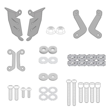 Givi 2140KIT per il montaggio telaietti laterali senza il portapacchi per Yamaha MT-07 18-21