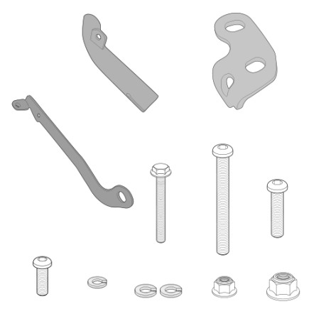 Givi PL1121KIT Kit attacchi PL1121/PLX/PLCAM su Honda HONDA CB500X 17-18