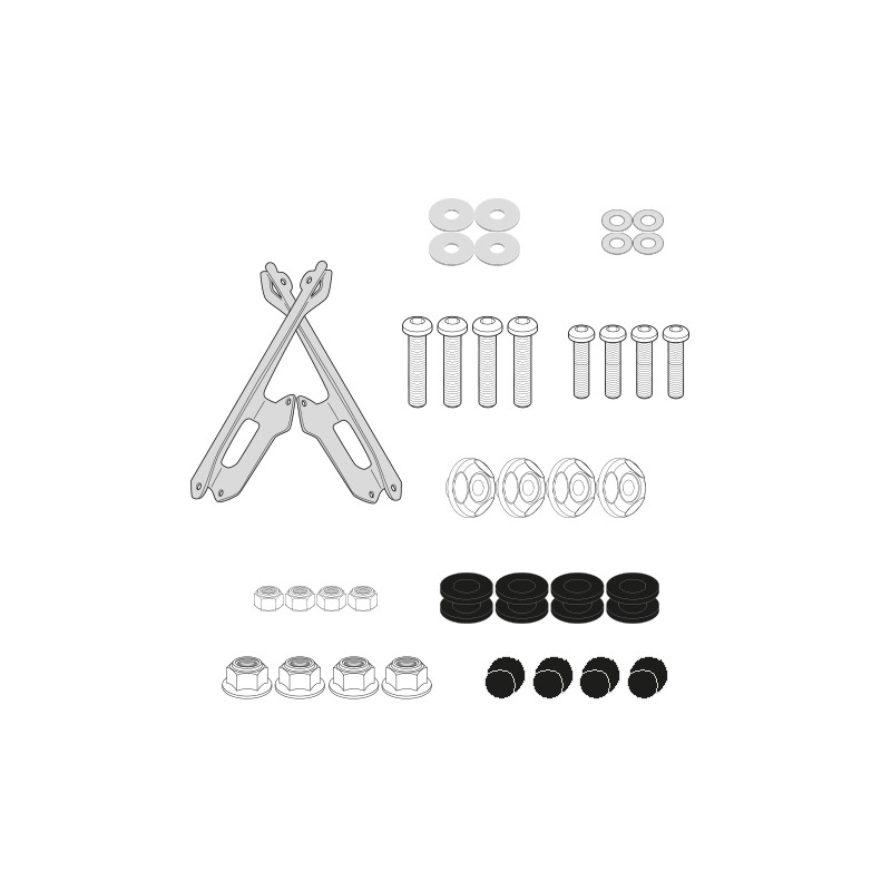 GIVI D5142KIT Kit attacchi cupolino 5142DT per BMW CE 04