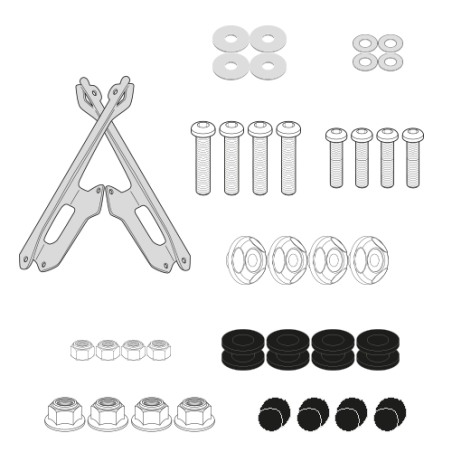 GIVI D5142KIT Kit attacchi cupolino 5142DT per BMW CE 04
