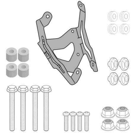 Givi D2122KIT Kit Attacchi Parabrezza 2122DT Per Yamaha MT-09 Tracer Dal 2015 Al 2017