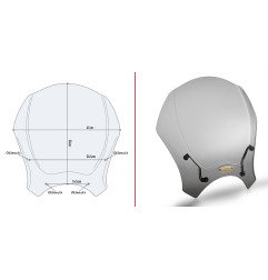 Givi 140S Cupolino universale Fumé per moto