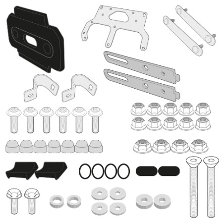 TL3112KIT Kit fissaggio GIVI S250 Toolbox per Suzuki DL650 / 1000 VStrom 2017
