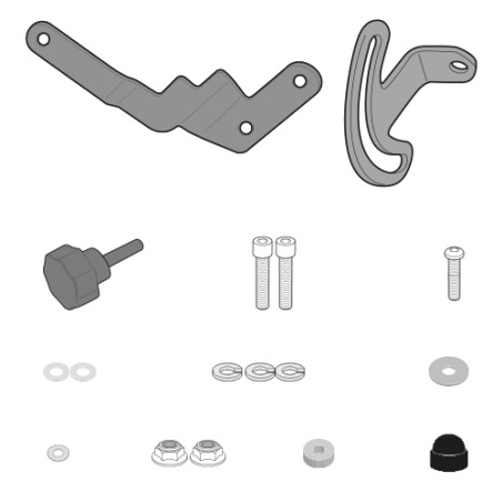 Givi D5131KIT Kit rinforzo per 5124DT e 5124D BMW R1250GS e Adventure