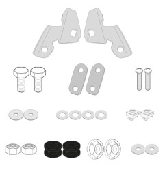 D1163KIT Kiti attacchi per parabrezza Givi 1163DT, 1129DT, 1129D
