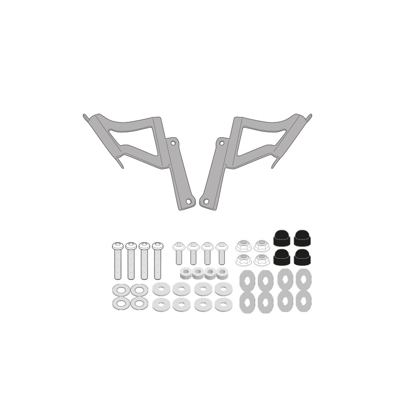 Givi A4128A Kit attacchi per cupolino 4128S Kawasaki Z650 dal 2020 Givi A4128A Kit attacchi per cupolino 4128S Kawasaki Z650 dal 2020