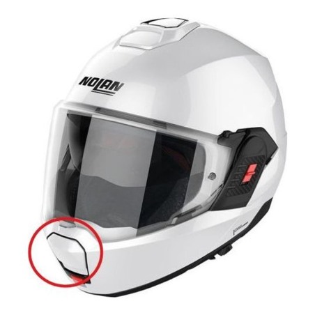 Nolan Presa d'aria mentoniera bianco metallizzato per casco N120-1