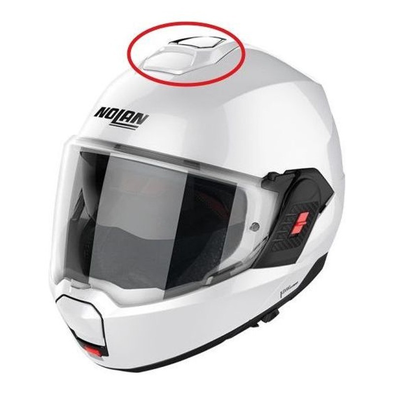 Nolan Presa d'aria superiore bianco metallizzato per casco N120-1