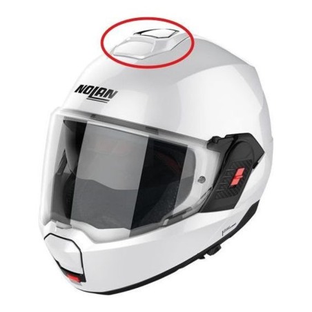 Nolan Presa d'aria superiore bianco metallizzato per casco N120-1