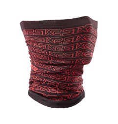 Sixs TBX V2 Scaldacollo Multiuso Logo Black/Red In Poliammide, Elastan E Polipropilene