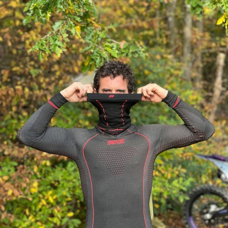 Sixs TBXW Scaldacollo Termico Elasticizzato In 4 Direzioni Black/Red