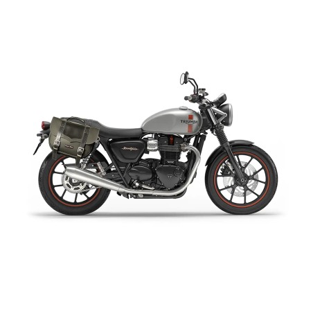 Bags & Bike Borse Laterali Classic Nera Per Triumph Street Twin 900 Dal 2020 Al 2024