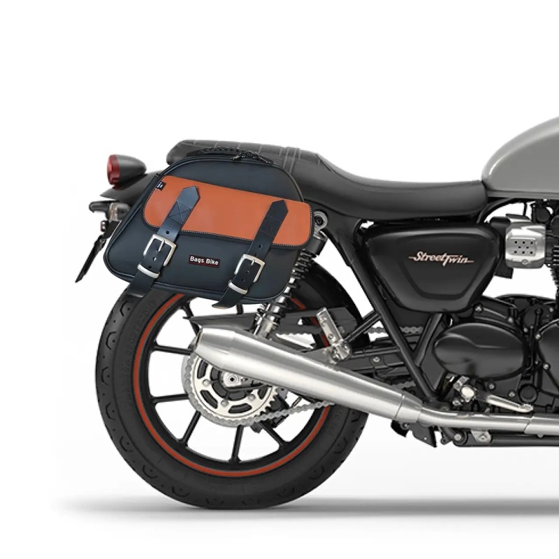 Bags & Bike Borse Laterali Explorer Nera Cuoio Per Triumph Street Twin 900 Dal 2020 Al 2024