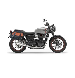 Bags & Bike Borse Laterali Explorer Nera Cuoio Per Triumph Street Twin 900 Dal 2020 Al 2024