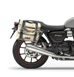 Bags & Bike Borse Laterali Sahara Grigia Per Triumph Street Twin 900 Dal 2020 Al 2024