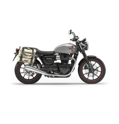 Bags & Bike Borse Laterali Sahara Grigia Per Triumph Street Twin 900 Dal 2020 Al 2024