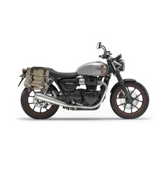 Bags & Bike Borse Laterali Sahara Verde Per Triumph Street Twin 900 Dal 2020 Al 2024
