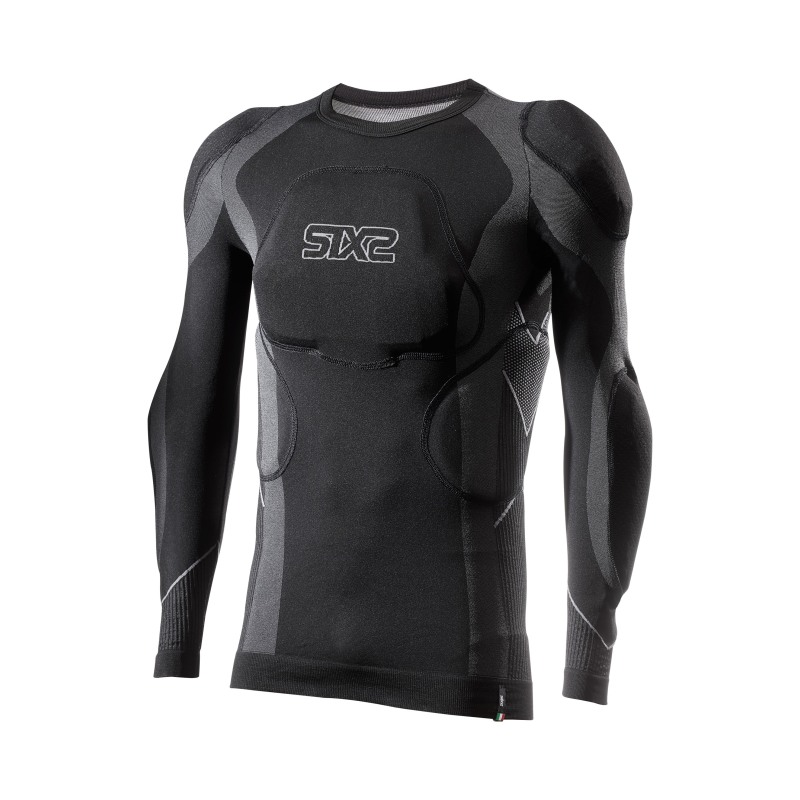 Sixs PRM TS2 Maglia Tecnica Maniche Lunghe Con Protezioni Rimovibili Black