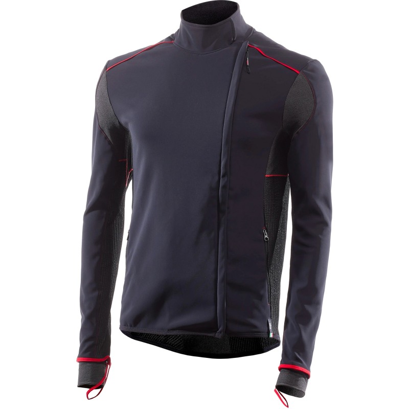 Sixs WTJ V3 Giacca Secondo Strato Antivento Membrana Frontale Pile Interno Black/Red