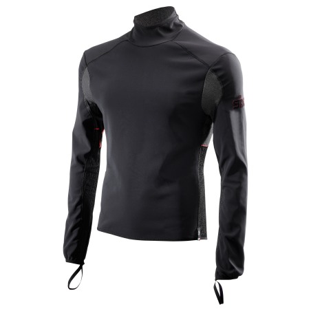 Sixs WTH Felpa Da Moto Con Parte Frontale Antivento Fodera In Pile Winter Tourism Black