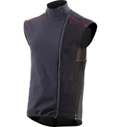 Sixs WTS V3 Gilet Antivento Secondo Strato Membrana Frontale Collo Alto Black/Red