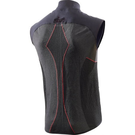 Sixs WTS V3 Gilet Antivento Secondo Strato Membrana Frontale Collo Alto Black/Red