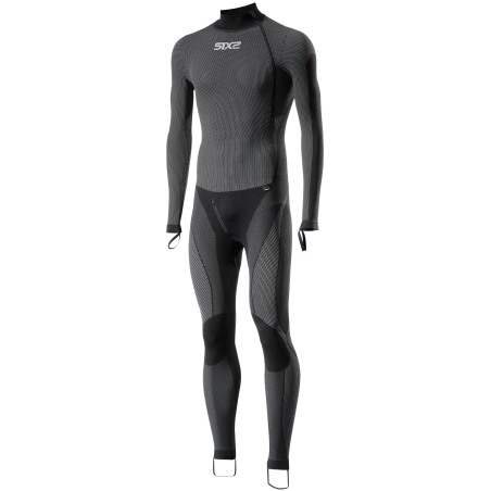 Sixs STX HN R V2 Sottotuta Con Lupetto 4 Stagioni Zip Laterale Black Carbon
