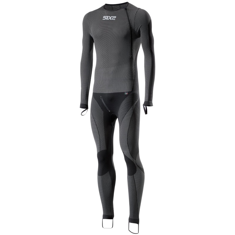 Sixs STX R V2 Sottotuta Integrale 4 Stagioni Black Carbon Con Zip Laterale