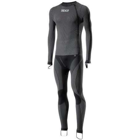 Sixs STX R V2 Sottotuta Integrale 4 Stagioni Black Carbon Con Zip Laterale