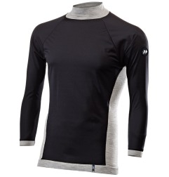Sixs TS4 MERINOS Maglia Lana Merino Antivento A Maniche Lunghe Con Lupetto Wool Gray