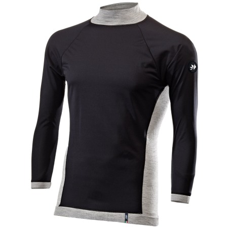 Sixs TS4 MERINOS Maglia Lana Merino Antivento A Maniche Lunghe Con Lupetto Wool Gray