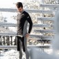 Sixs TS4 MERINOS Maglia Lana Merino Antivento A Maniche Lunghe Con Lupetto Wool Gray