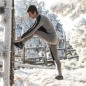 Sixs TS4 MERINOS Maglia Lana Merino Antivento A Maniche Lunghe Con Lupetto Wool Gray