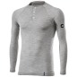Sixs SERAFINO MERINOS Maglia Henley Maniche Lunghe Carbon Merino Wool® Con Bottoncini Wool Gray
