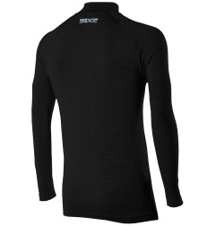 Sixs TS13 MERINOS Maglia A Maniche Lunghe Lana Merino Collo Alto Zip Wool Black