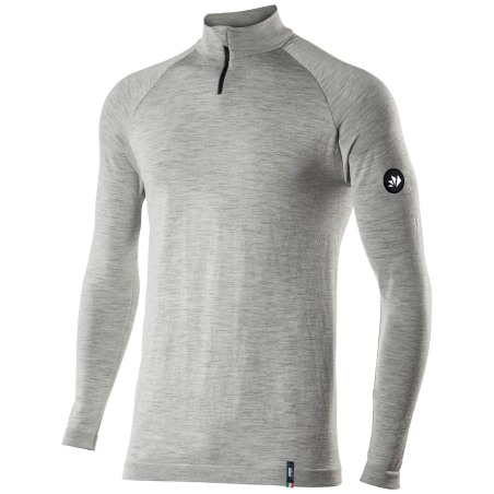 Sixs TS13 MERINOS Maglia A Maniche Lunghe Merino Con Lupetto E Zip Wool Gray