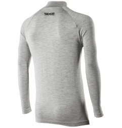 Sixs TS13 MERINOS Maglia A Maniche Lunghe Merino Con Lupetto E Zip Wool Gray