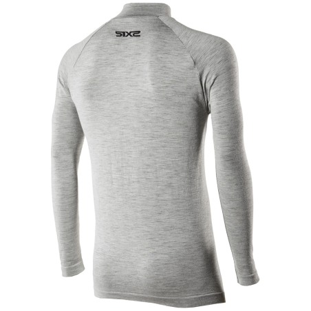 Sixs TS13 MERINOS Maglia A Maniche Lunghe Merino Con Lupetto E Zip Wool Gray