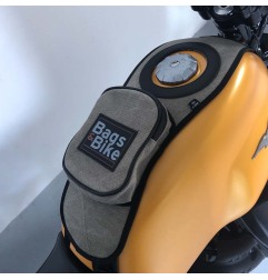 Bags & Bike Fascia Serbatoio Canvas Grigio Per Moto Guzzi V7 Special Dal 2021 Al 2025