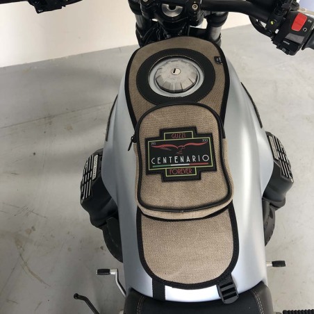 Bags & Bike Fascia Serbatoio Canvas Grigio Per Moto Guzzi V7 Special Dal 2021 Al 2025