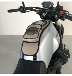 Bags & Bike Fascia Serbatoio Canvas Grigio Per Moto Guzzi V7 Special Dal 2021 Al 2025