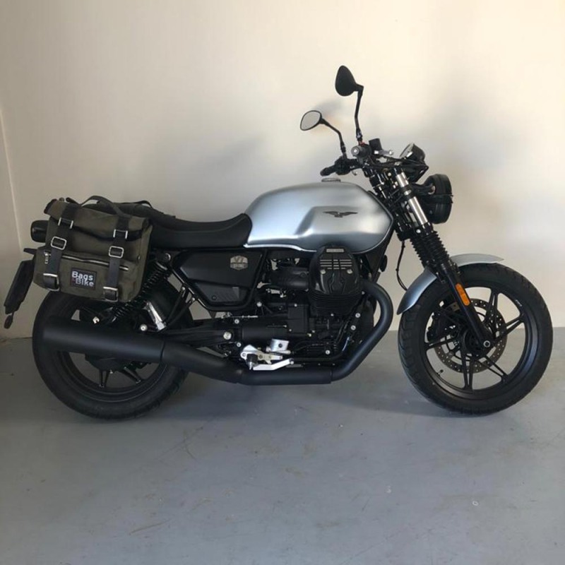 Bags & Bike Borse Laterali Sahara Verde Per Moto Guzzi V7 Special Dal 2021 Al 2025