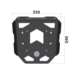 Hepco Becker 6604564 01 01 Portapacchi posteriore minirack per Yamaha Teneré 700 dal 2019