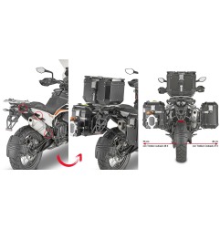 Givi PLOR7710CAM portavaligie laterali per KTM 890 / 790 Adventure Monokey Cam Side