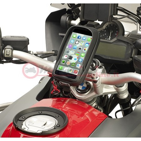 Porta cellulare Givi S958B  da moto per smartphone Plus o Maxi Aggancio Tubolare