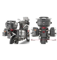 Givi PLO2145MK Telaio porta valigie laterale Monokey PL ONE-FIT per Yamaha Tenerè 700